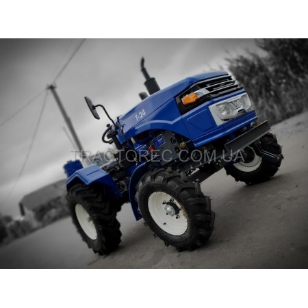 Мототрактор Т-24 потужністю 24 к.с, двохкорпусний плуг та грунтофреза 140 см в комплекті, широкі шини, потужна рама, ось 50мм, генератор